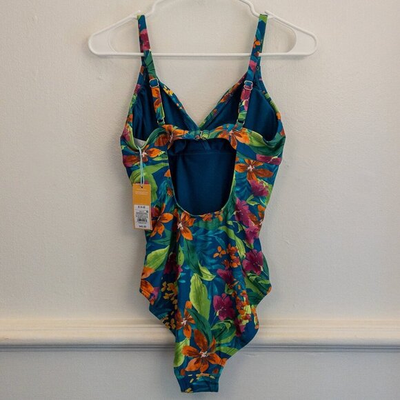 Kona Sol Tropical Floral One-Piece Swimsuit – Size S (4–6) | NWT - Picture 2 of 3